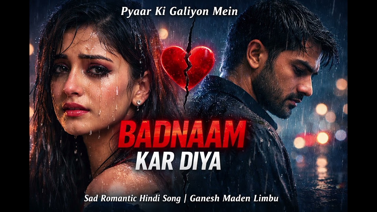 Badnaam Kar Diya | Pyaar Ki Galiyon Mein |Heart Touching Sad Hindi Song 2026  ganesh maden