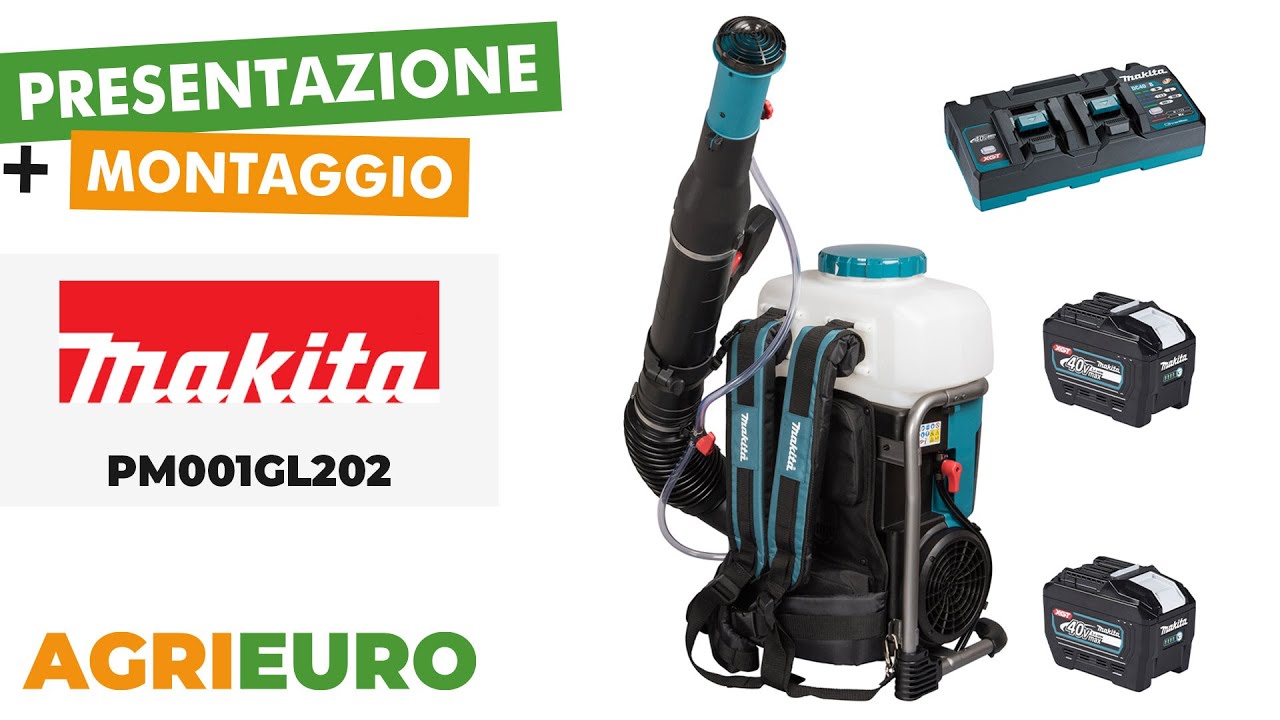 Presentazione e montaggio del Makita PM001GL202 - Atomizzatore zainato a batteria - 40V