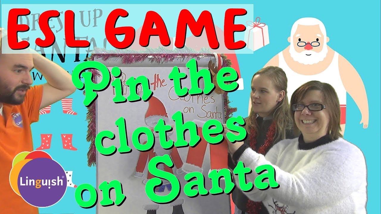 Linguish ESL Games // Pin the clothes on Santa // LT168