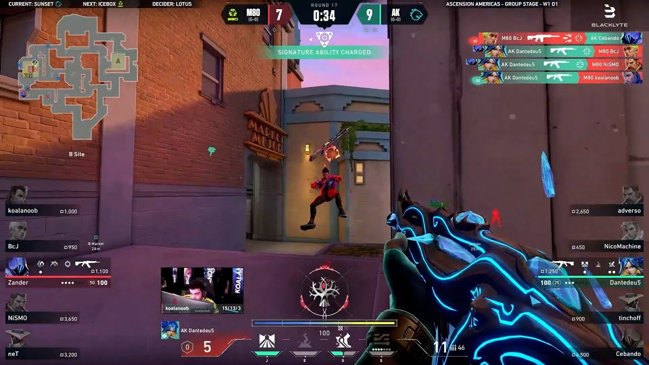 AK DantedeuS Crazy 1v4 Clutch Against M80 | VCT Ascension Americas 2024