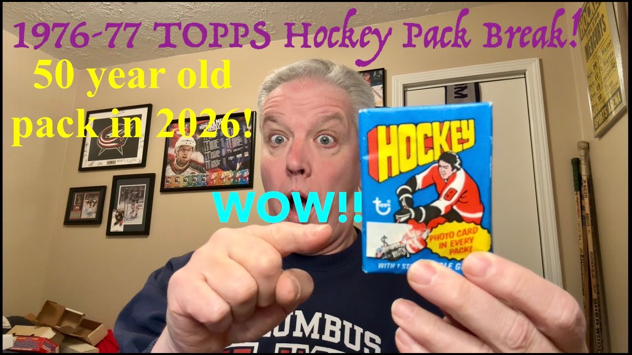Распаковка хоккейных карточек TOPPS сезона 1976-77! 50-летние карточки с дефектами + клейкая лент...