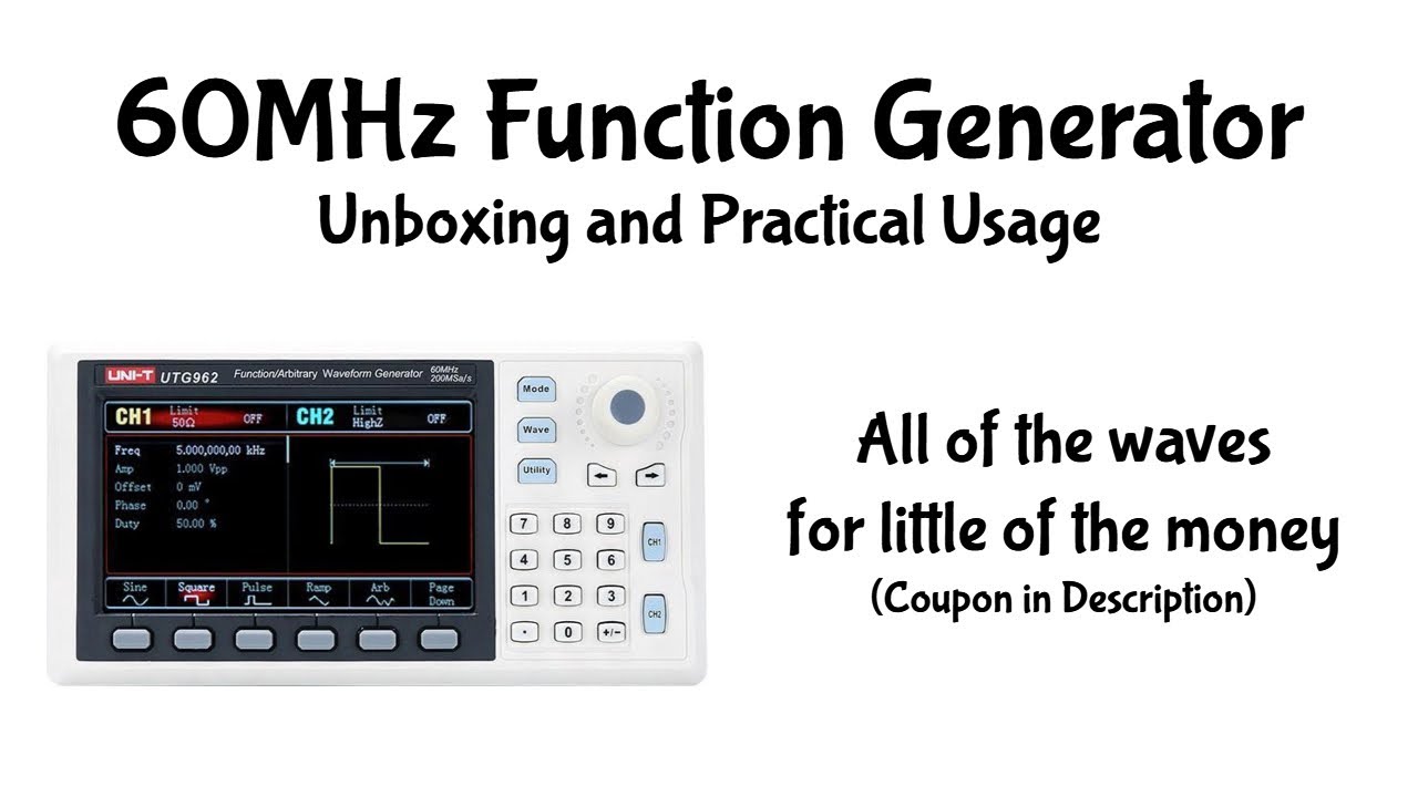 Uni-T 60 MHz Arbitrary Waveform Function Generator UTG962 / UTG932