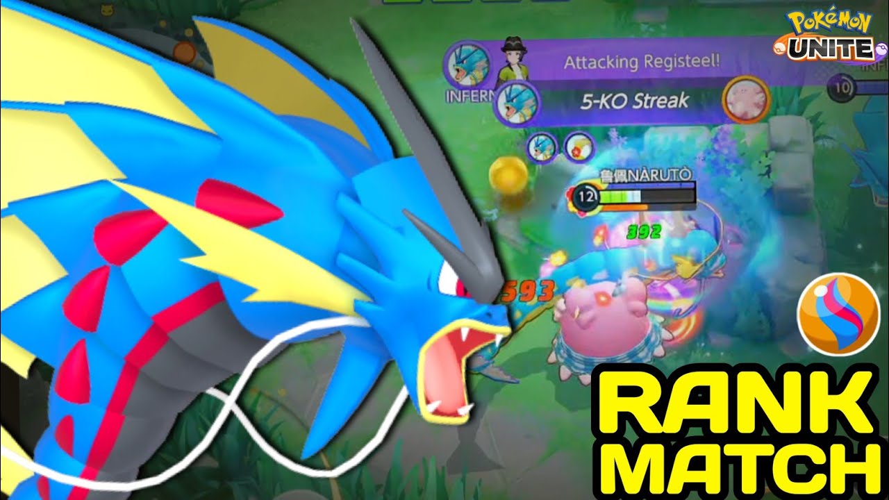 160K Damage 😳 New All Rounder Mega Gyarados in Ranked Match | Pokemon Unite | NINZA PLAYS