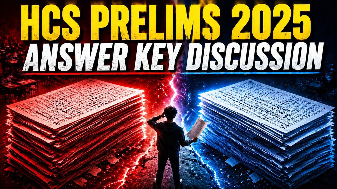 Haryana HCS Prelims 2025 Answer Key Detailed Discussion | HCS GS Paper Analysis, Cut Off, Result 