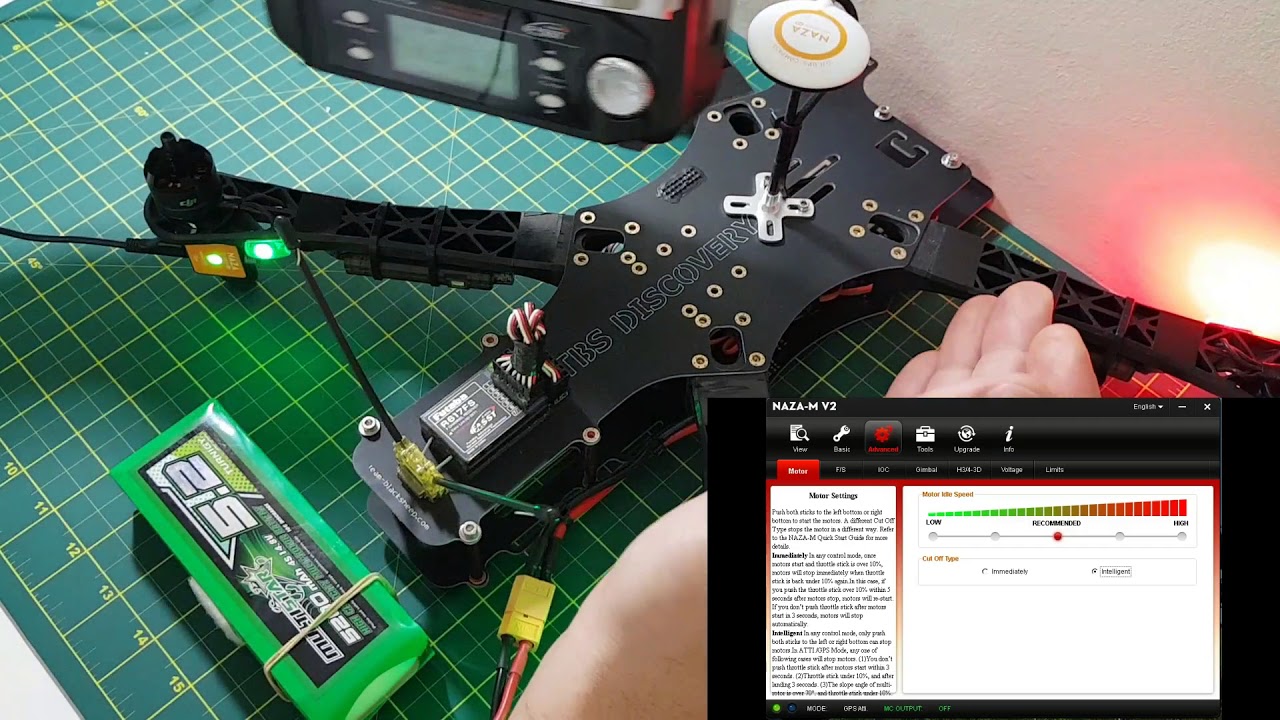 Parte 8 - Montando DRONE TBS Discovery - Configurando Naza V2 Assistente