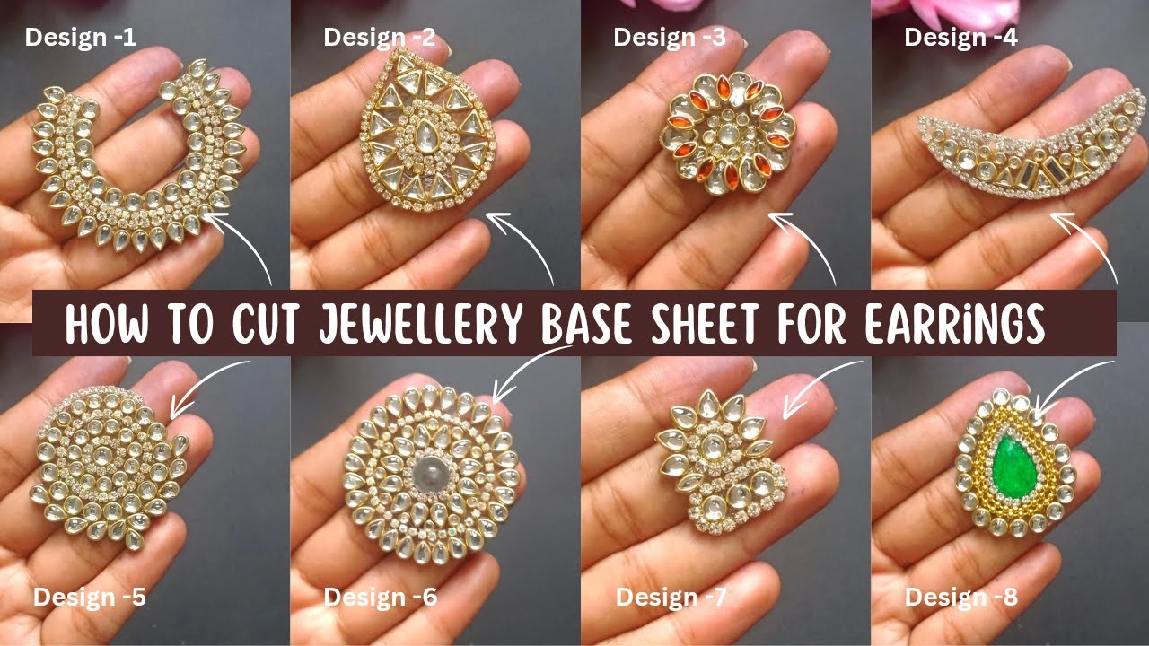 How to Cut jewellery base Sheet for Earrings l Easy Tutorial l VindhyaArtFusion