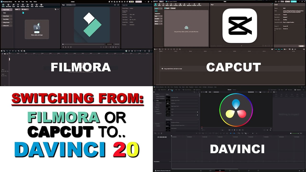 How to Edit in Davinci 20 Like CapCut and Filmora 15. #davinciresolve #capcut #filmora #marvel