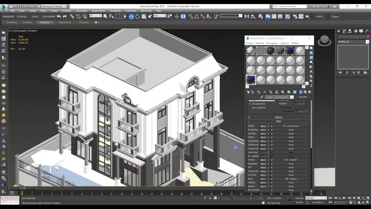 Revit KT Import Revit vào để render 3Ds Max - Áp vật liệu rất nhanh