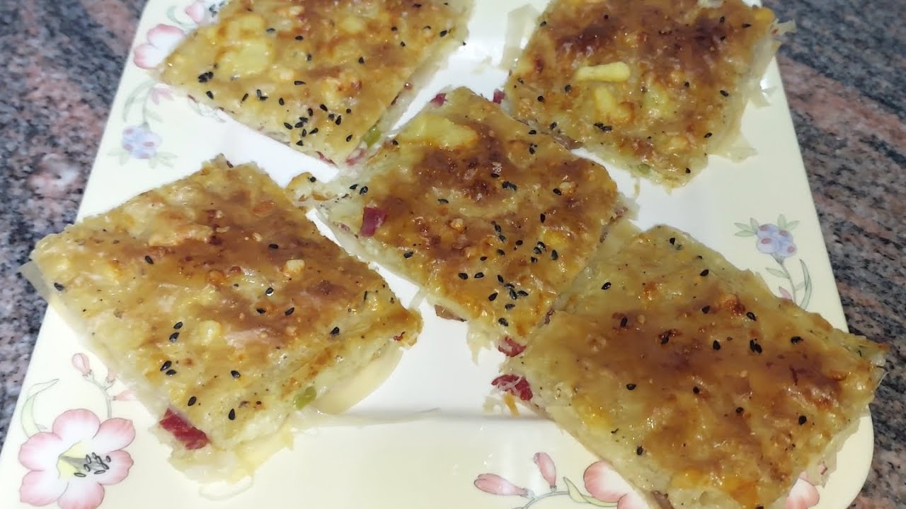 طريقه عمل الجلاش بالجبن والبسطرمه 🧀