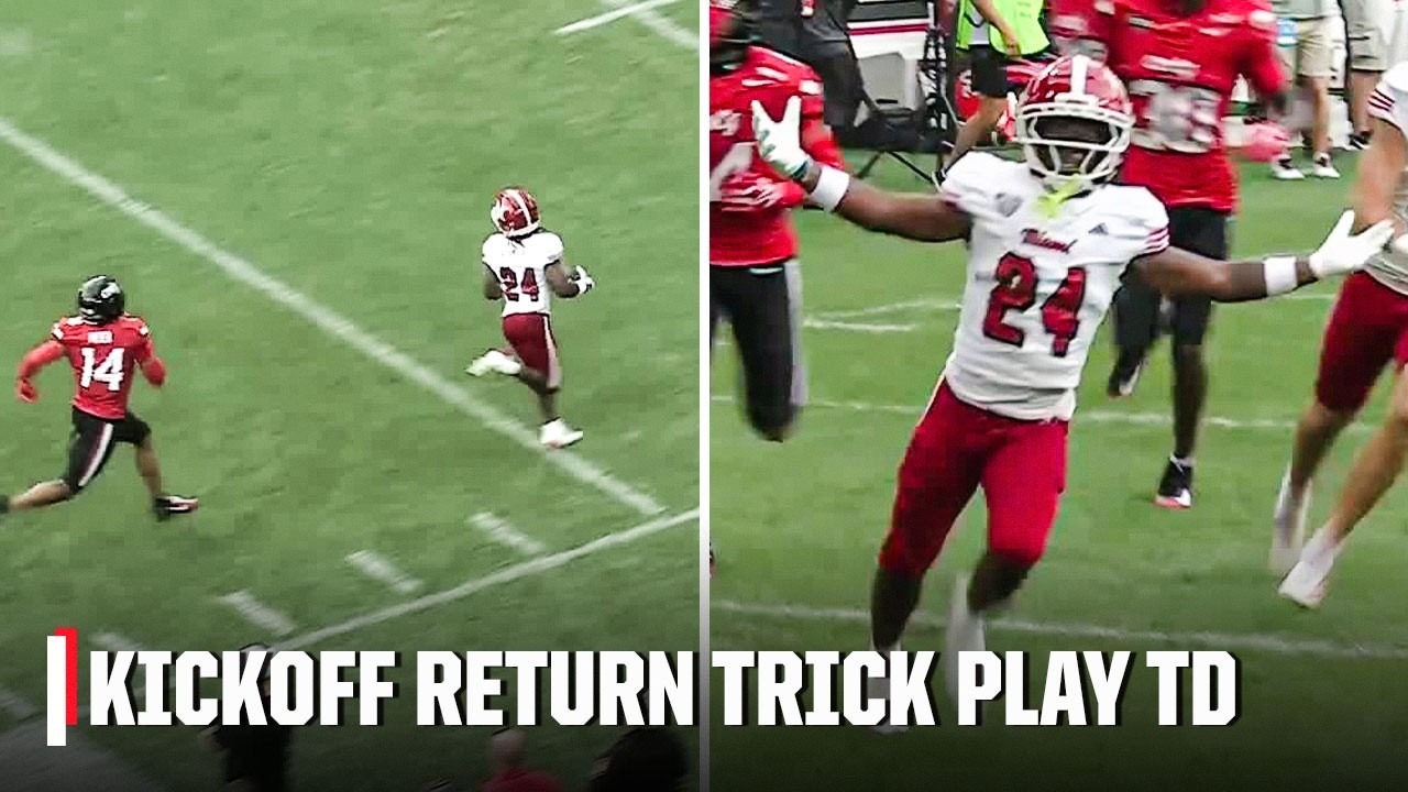 KICKOFF RETURN TRICK PLAY TD ON FIRST PLAY OF THE GAME 🤯 | ESPN College Football