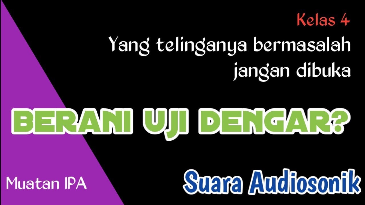 Uji Pendengaran Suara Audiosonik