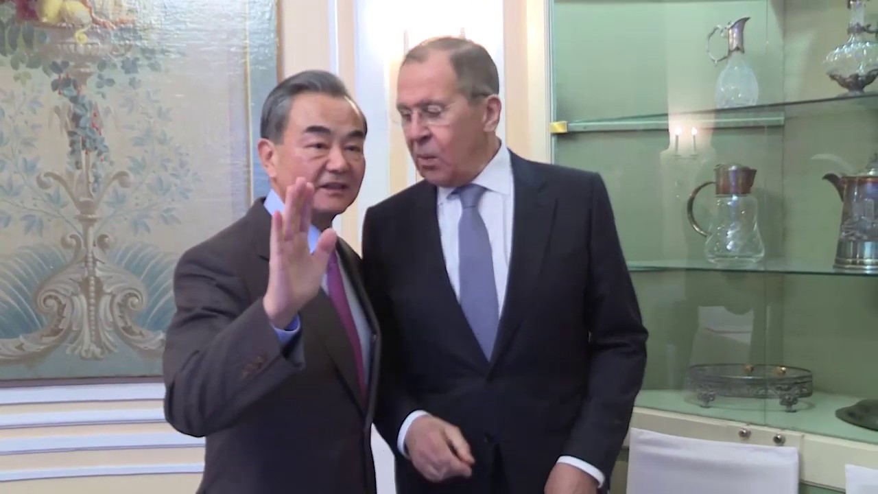 С.Лавров и Ван И, Мюнхен, 15 февраля 2020 года