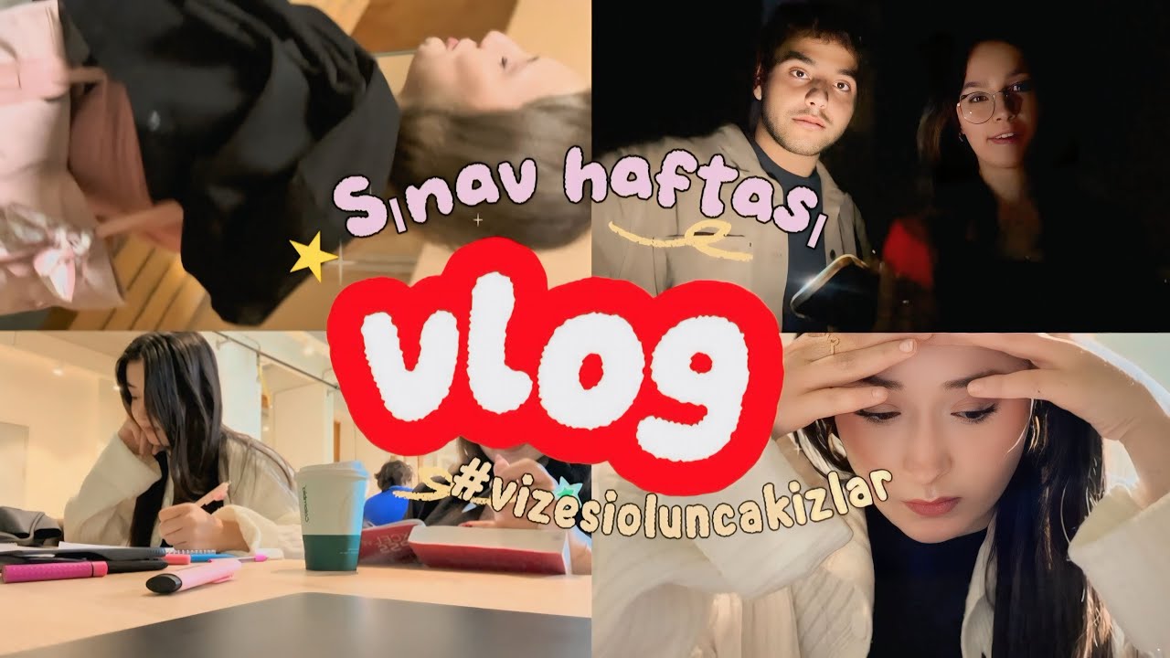 ÜNİVERSİTE VİZE HAFTASI VLOG🤓🫩🙀||#vizesioluncakizlar 🤭