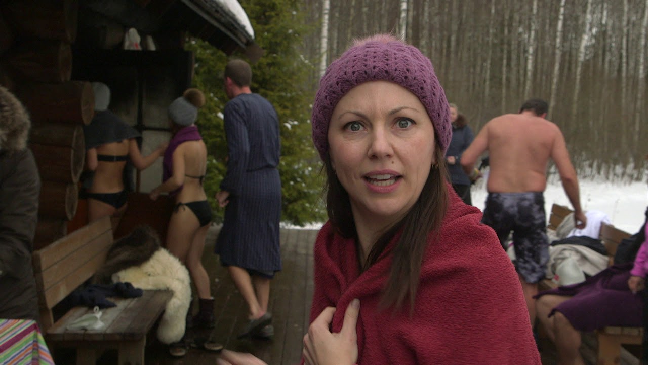 Estonia: Christa takes part in a sauna marathon! - BBC Travel Show