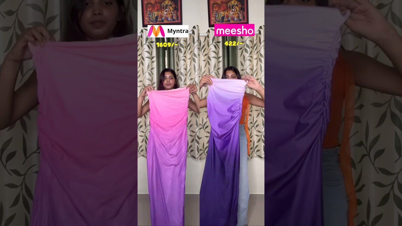 Meesho V/S Myntra || viral ombre dress || meesho haul #meeshofinds #meesho #viralvideo
