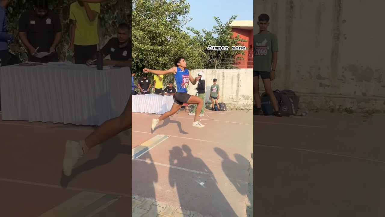 Long jump 😱 u18 girl🔥#sports #longjump