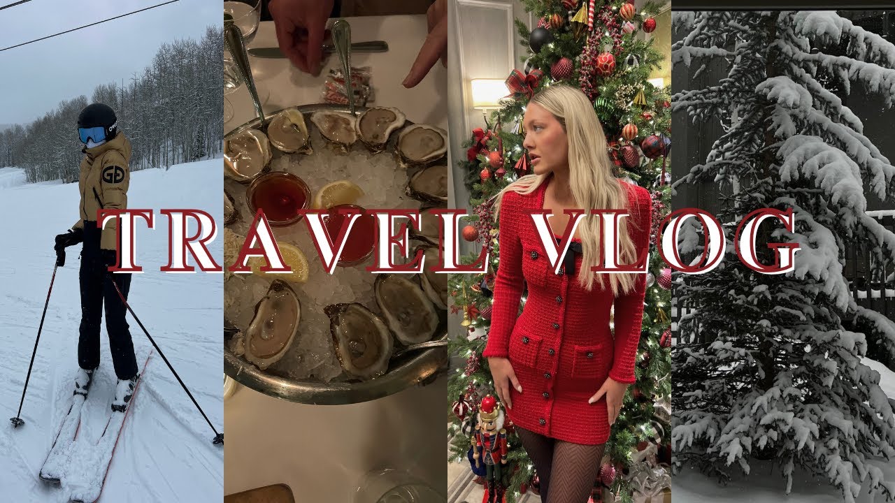 travel vlog: spending the holidays in aspen, skiing, shopping, hauls and more:)