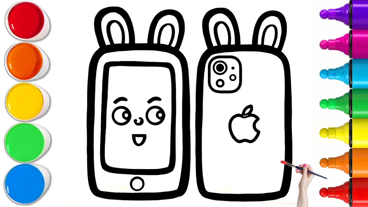 📱 How To Draw a Cute Iphone | Mobile Phone Drawing | Easy Step By Step Tutorial