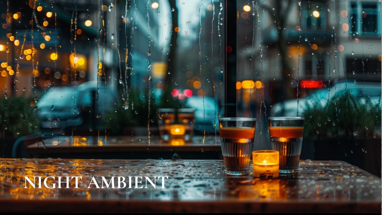 Night Urban Ambient 🌙 Warm Piano & Soft Sax | Cozy City Streetlights (45 MIN)