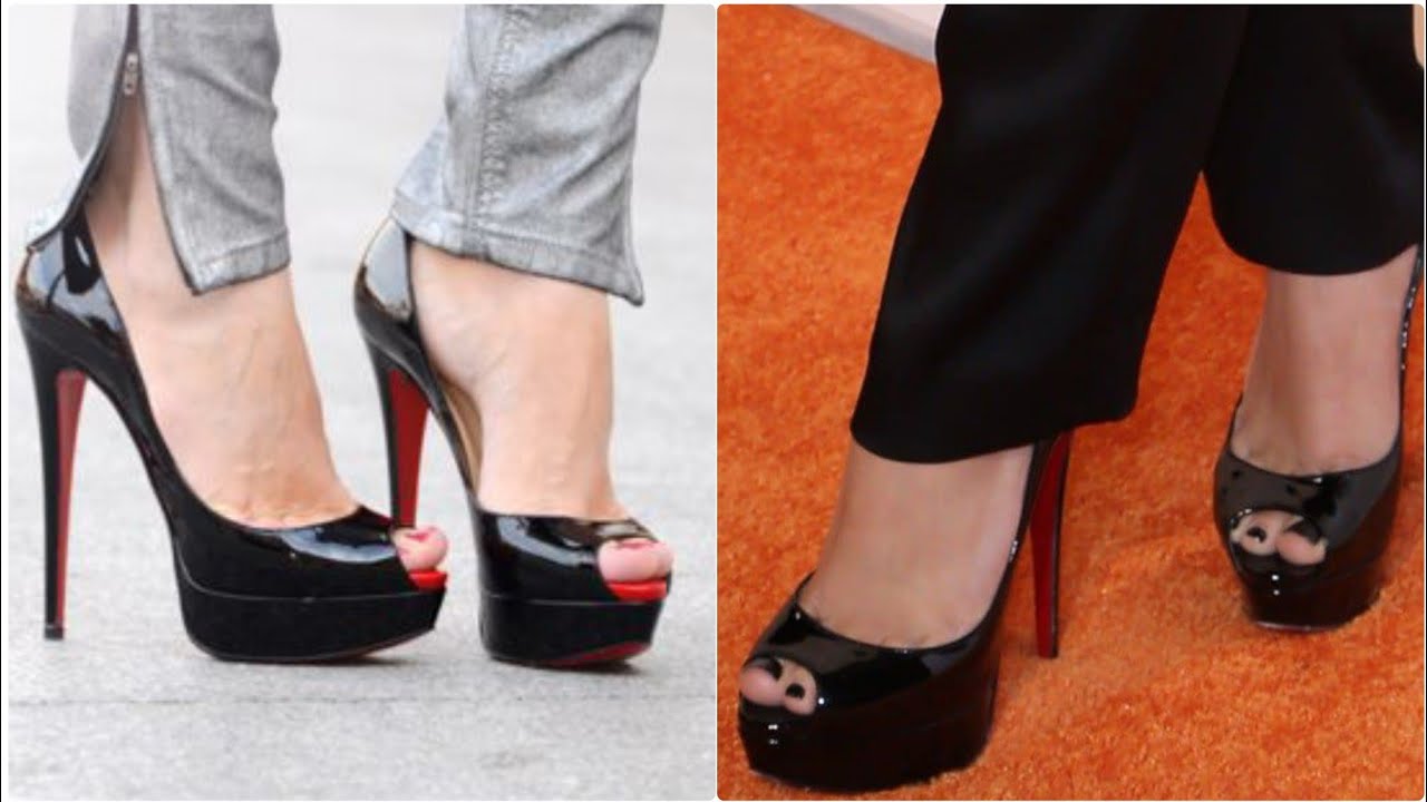 Most stunning collection of peep toe high heels.