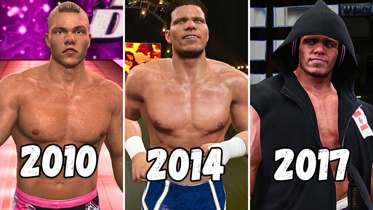 Evolution of Tyson Kidd Entrance 2010-2017 - WWE Games