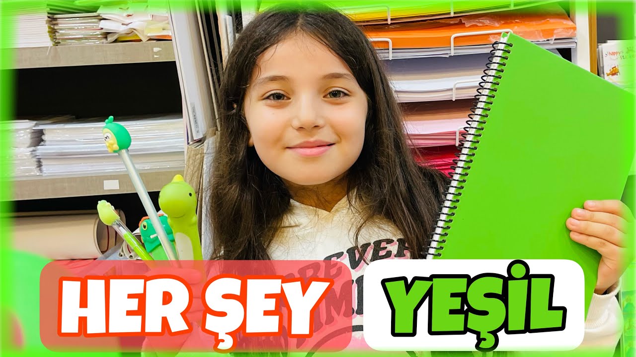 TEK RENK KIRTASİYE | HERŞEY YEŞİL
