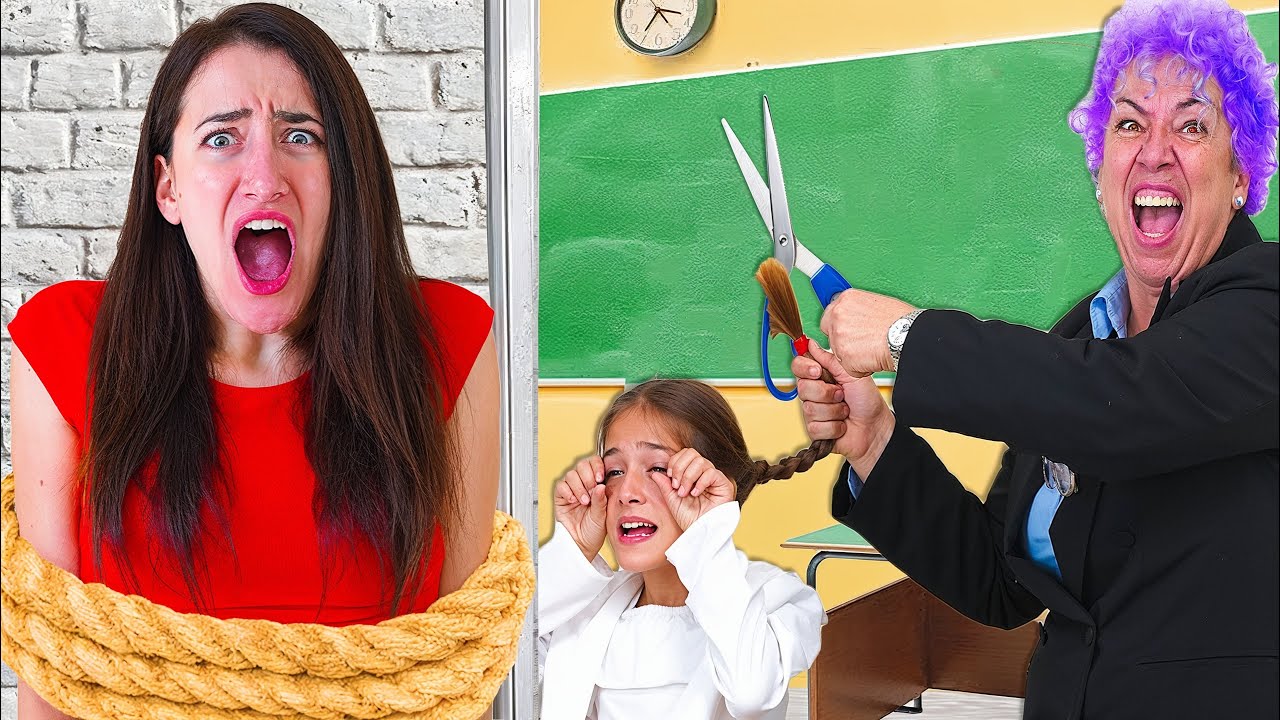 SOPRAVVIVIAMO ALLA MAESTRA PEGGIORE DEL MONDO!!*SCHERZI MAESTRA CATTIVA*
