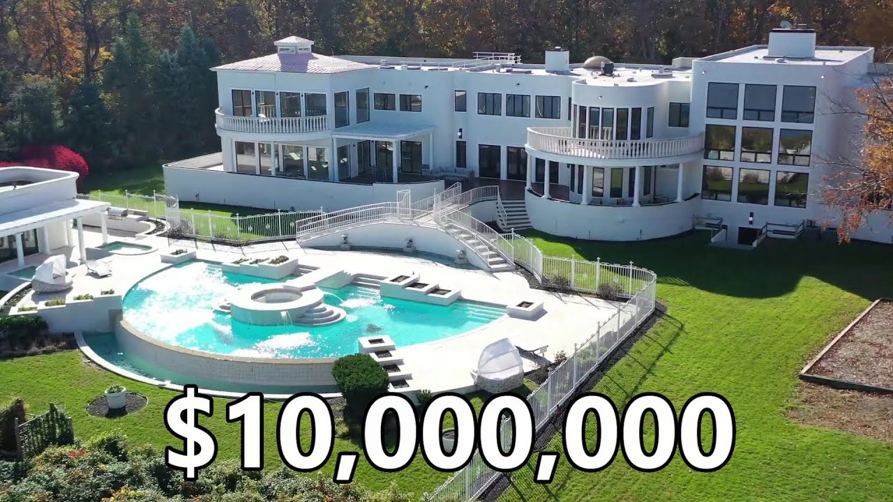 New York Mega Mansion For Only $10 Million Dollars with Helicopter Pad and Tennis Court