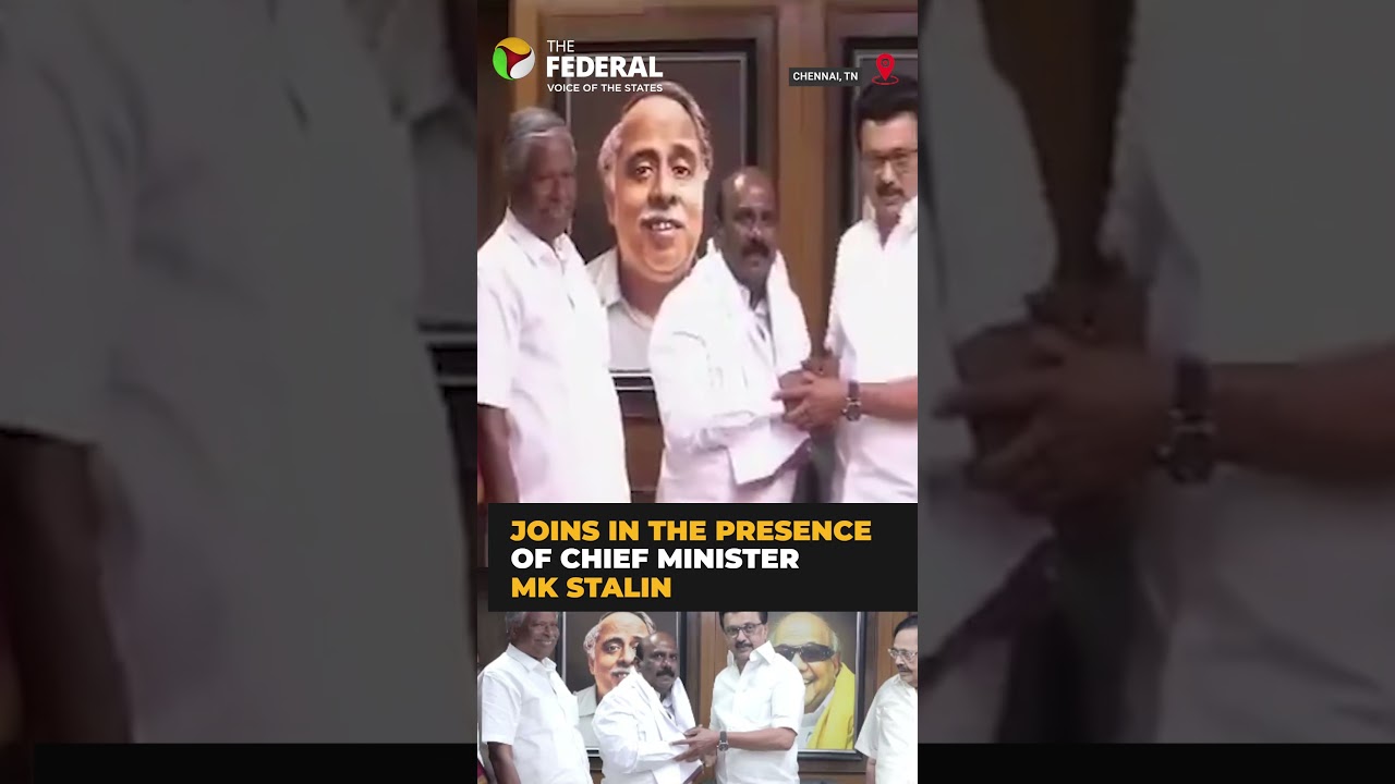 Former AIADMK MLA Manoj Pandian joins DMK in CM Stalin&rsquo;s presence