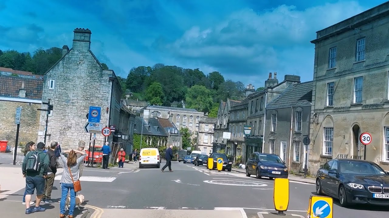 Driving in Bradford - on-  Avon , Wiltshire