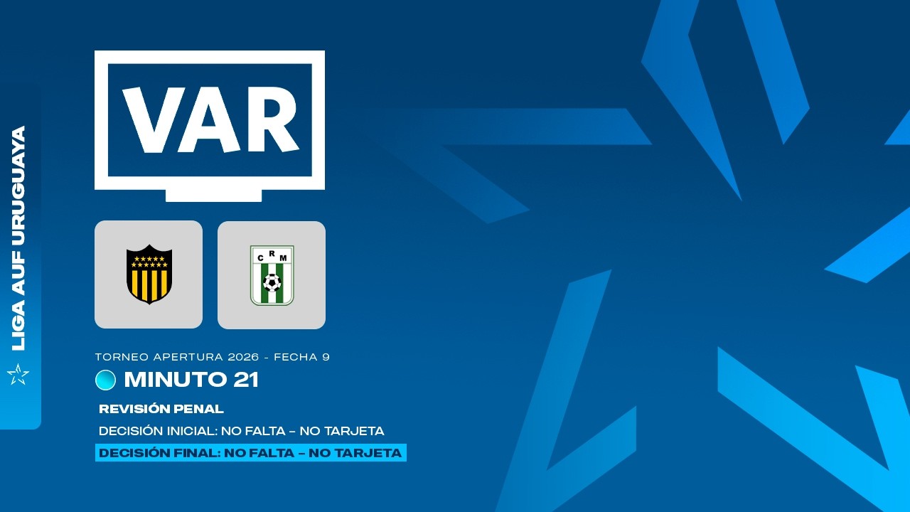 Revisi&oacute;n VAR | Torneo Apertura 2026 | Fecha 9 | Pe&ntilde;arol vs Racing (Min 21)