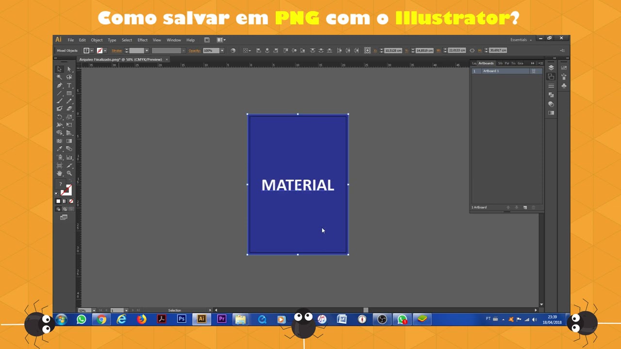 Como SALVAR em PNG no Illustrator (AI)