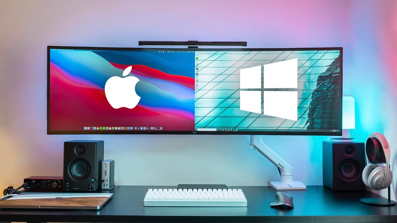 Идеальная гибридная конфигурация стола для ПК и Mac!