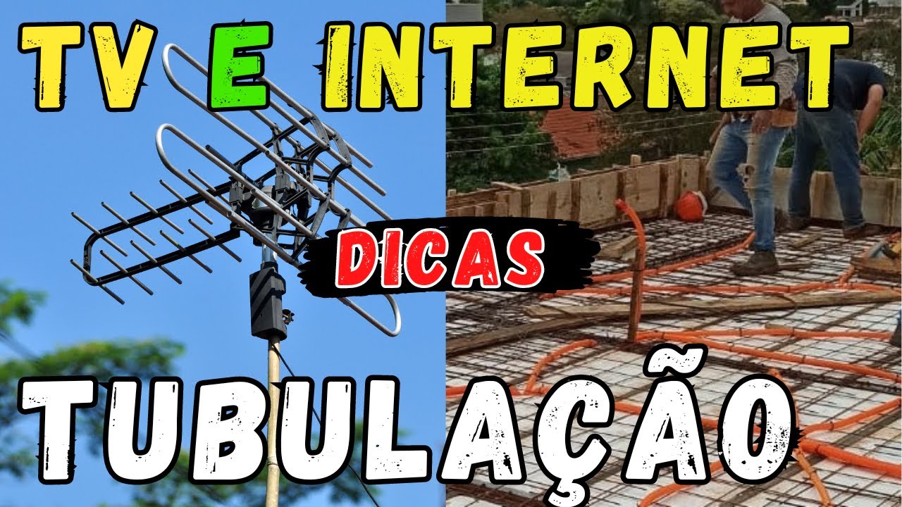 Como Fazer Tubulação de lógica . TV e Internet em Projeto do ZERO.