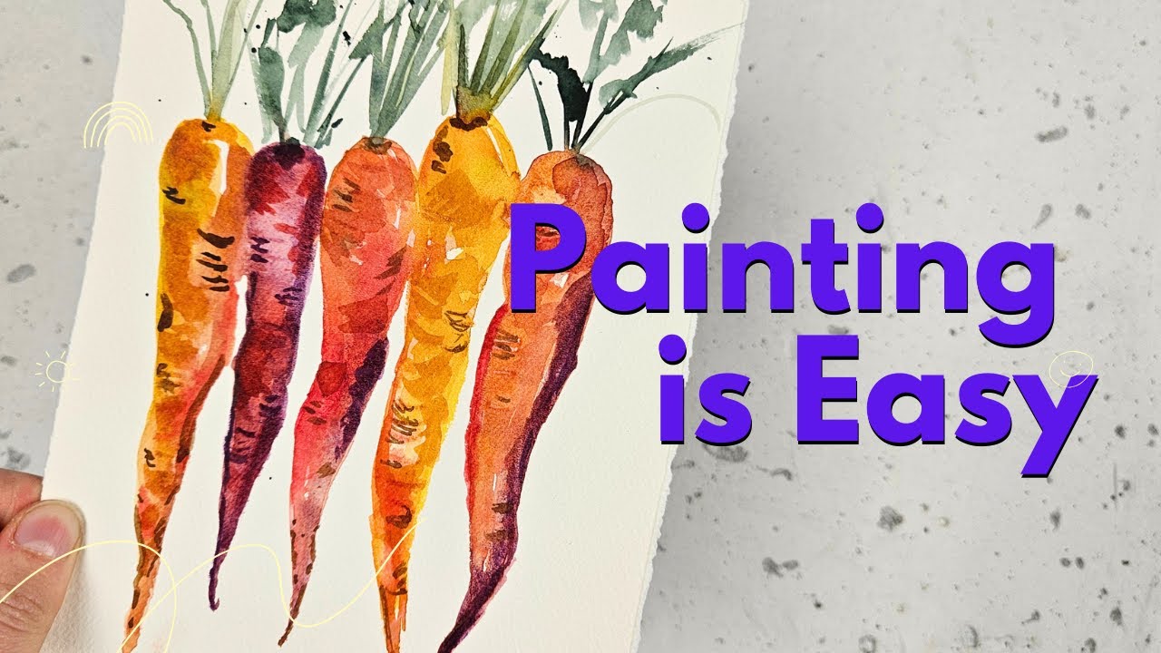 STOP Painting Carrots the Wrong Way! ep11 Painting Every Day for 30 Days