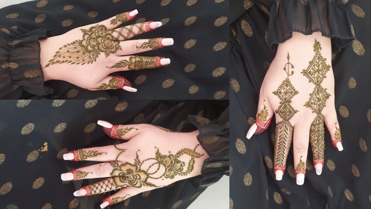 3نقيشات خفاف زوينين خبيهوم للعيد ❤️ very beautiful henna 