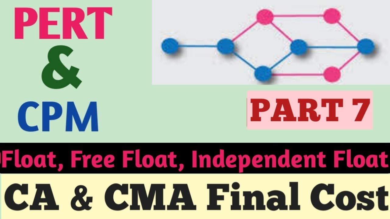 PERT/CPM, Part 7, Float calculation, L,LST,LFT, CA/CMA/CS Final