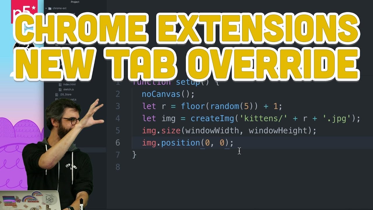 11.7: Chrome Extensions: New Tab Override - Programming with Text