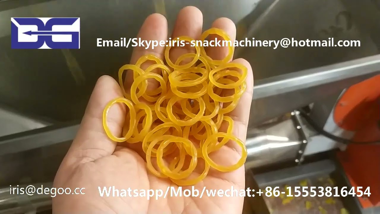 Jinan DG onion ring 3d 2d snack pellet production line/Wheat based fryums papad ring extruder China