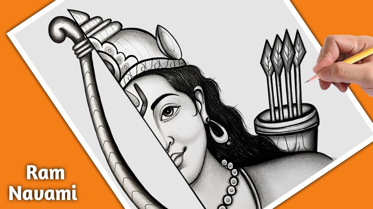 How To Draw Ram Ji | Shri Ram Drawing Easy | Step By Step | Ram Navami Drawing | Pencil Drawing