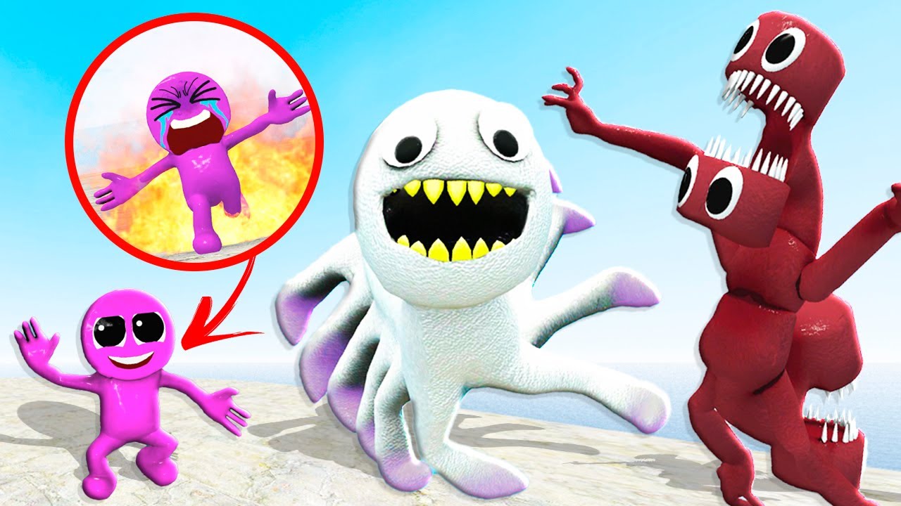 Purple Junior, Lil' Flipster & White 2 - New Rainbow Friends