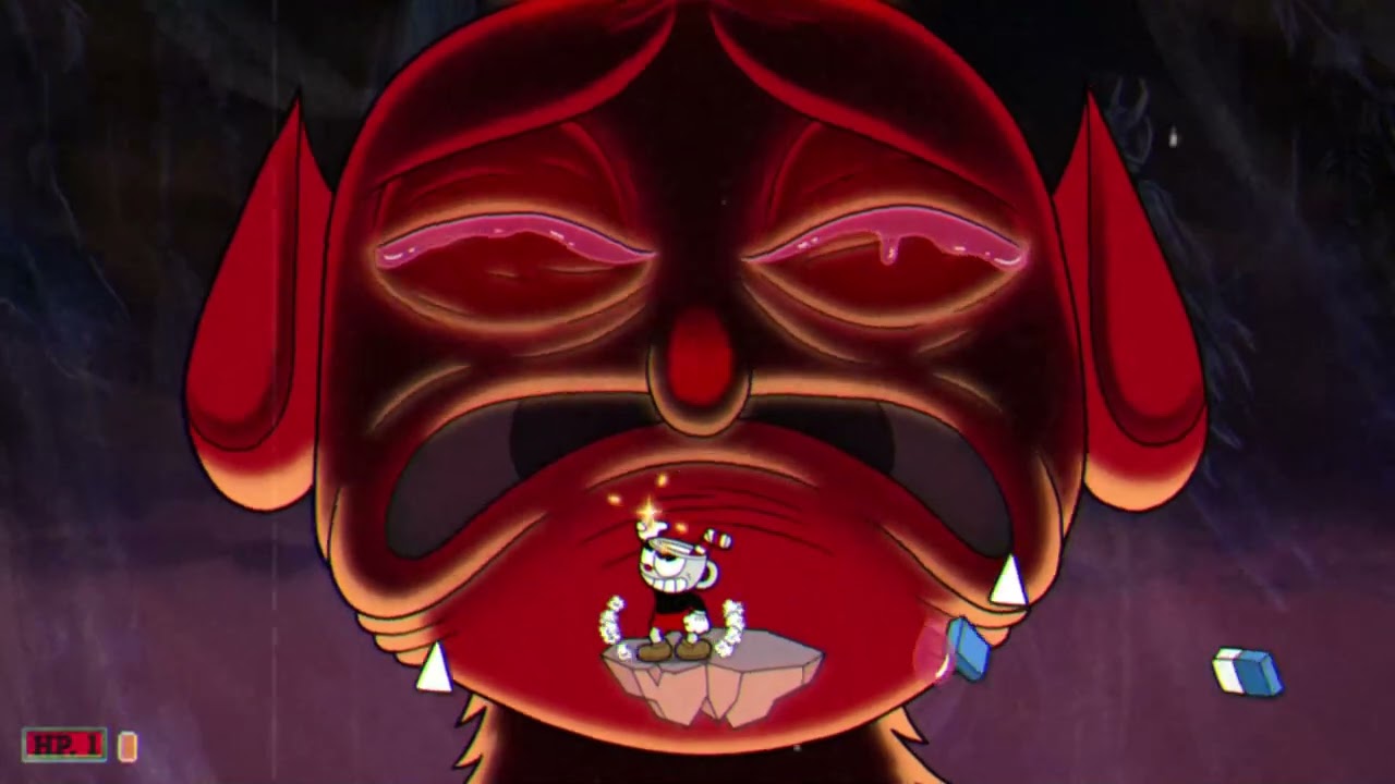 Me killing the devil in cuphead 