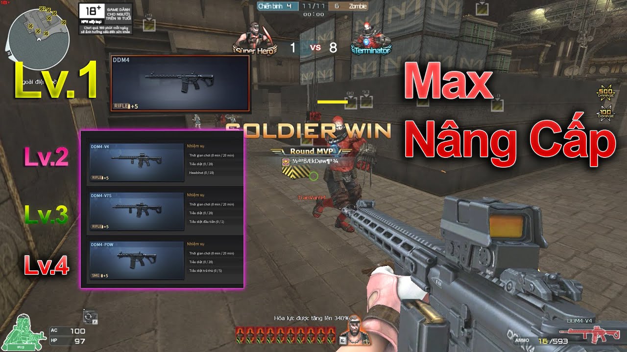 4 Phiên Bản Max Nâng Cấp DDM4 Từ Rifle Thành SMG