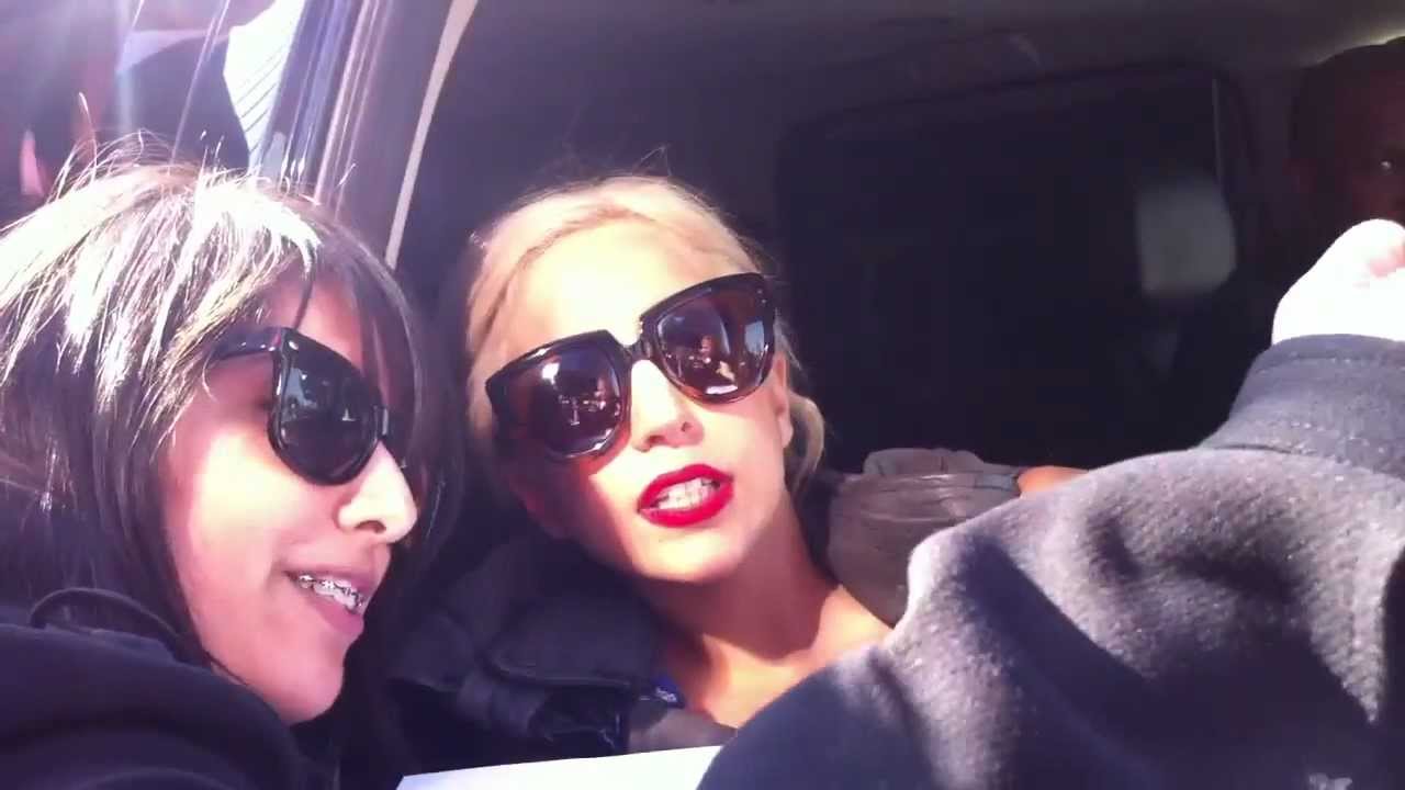 MikeyGaga Meeting LadyGaga & Giving Her The MONS†ER Varsity Jacket w/ LARR 11.30.11