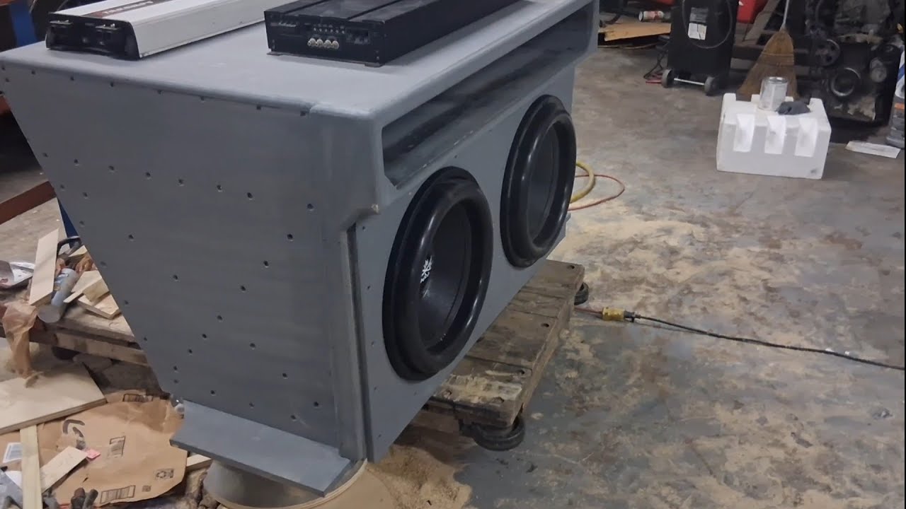 Subwoofer box for 2 Skyhigh car audio 18s done‼️‼️