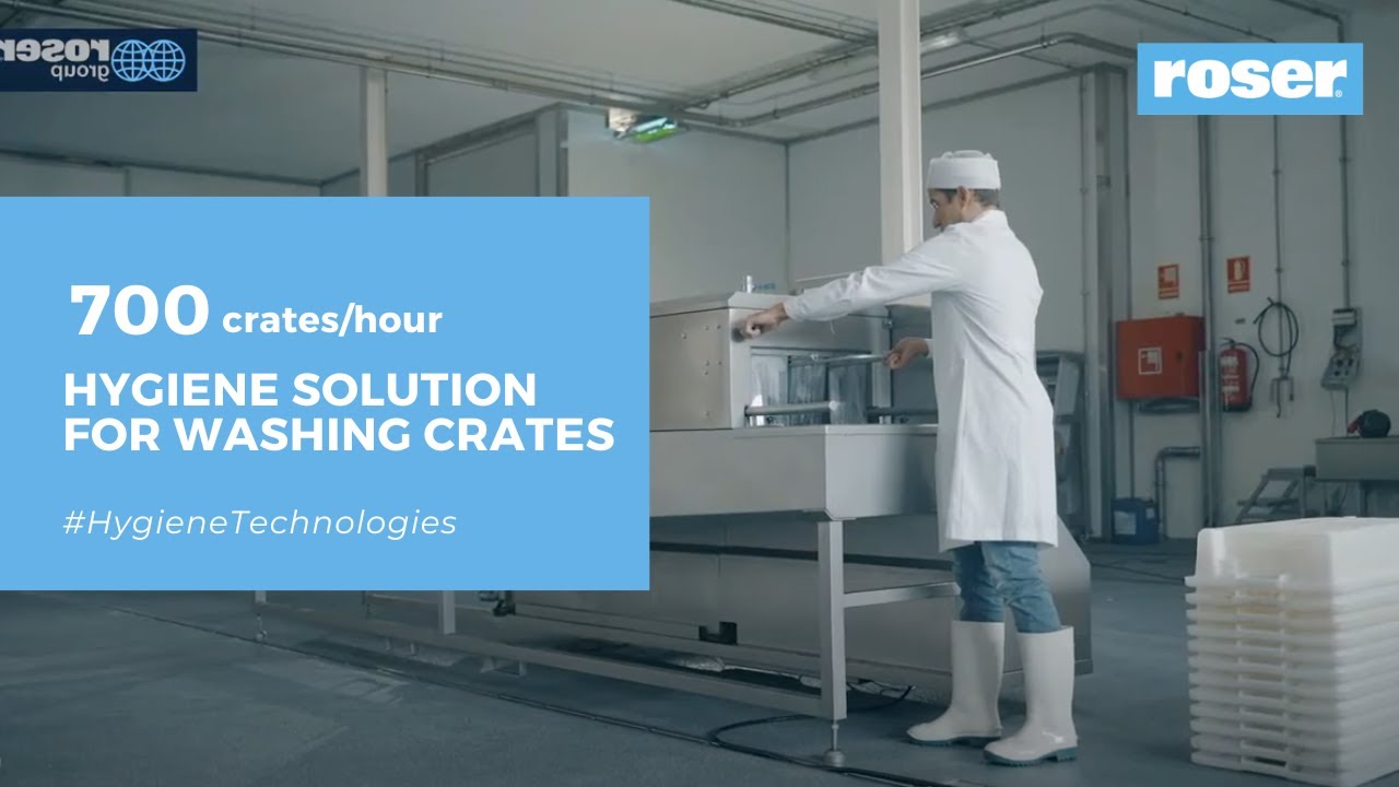 ROSER HYGIENE SOLUTION for washing crates | 700 crates/hour model TL-335-AE
