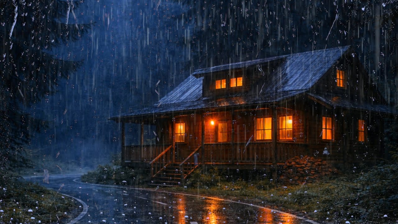Relaxing Sleep with Heavy Rain Sounds - Relaxing Rain Sounds for Insomnia Relief