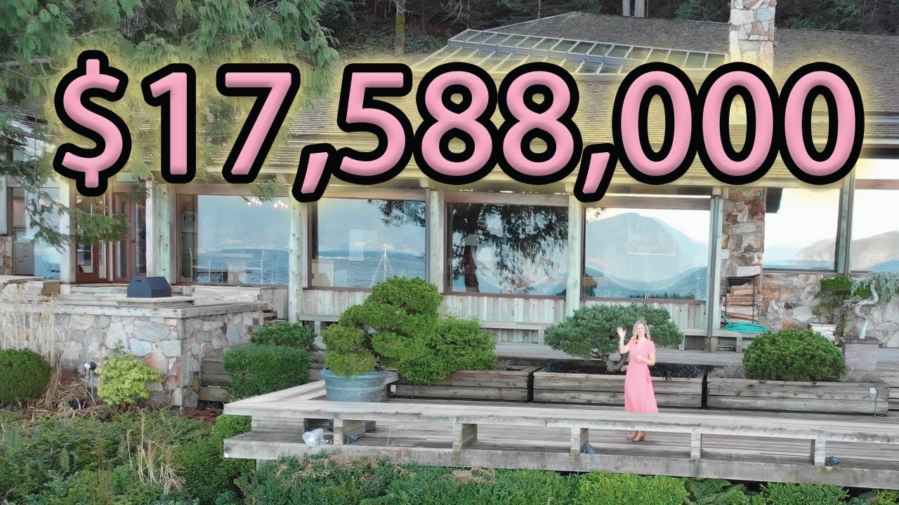 Touring this $17,588,000 Massive Waterfront Property on Bowen Island with an indoor pool!