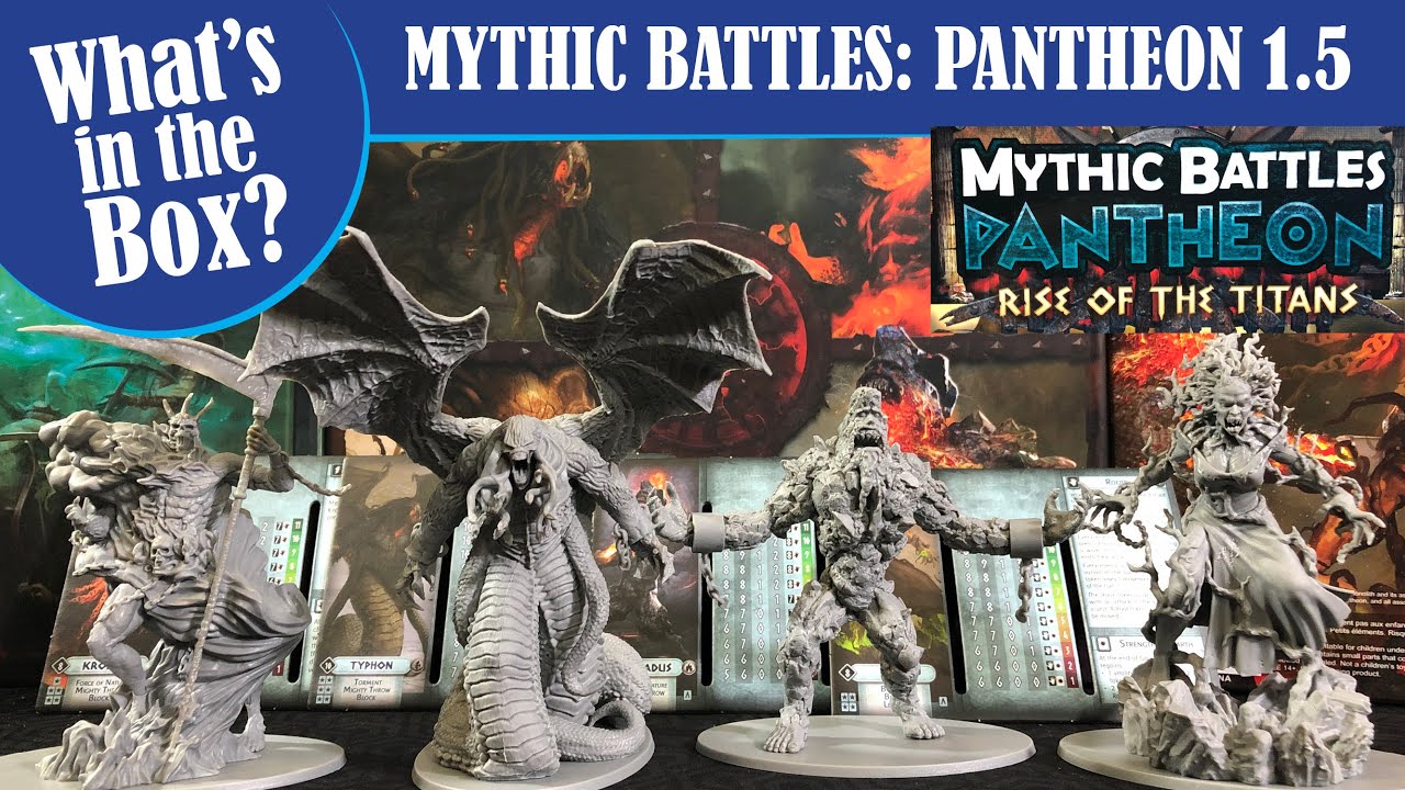 RISE OF THE TITANS expansion unboxing for Mythic Battles Pantheon 1.5