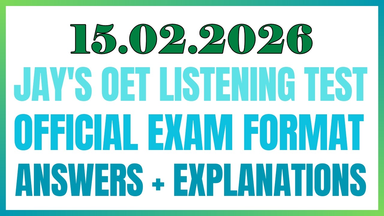 OET READING TEST 15.02.2026 #oet #oetexam #oetnursing #oetlisteningtest